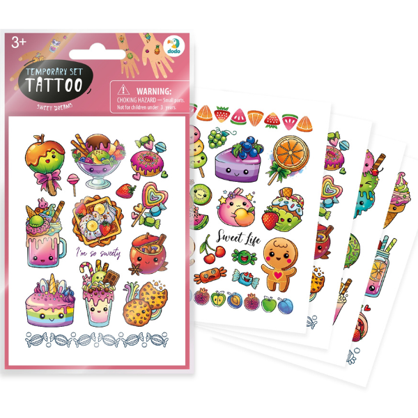 Set de tatuaje temporare pentru copii “Vise dulci”, 40 buc.