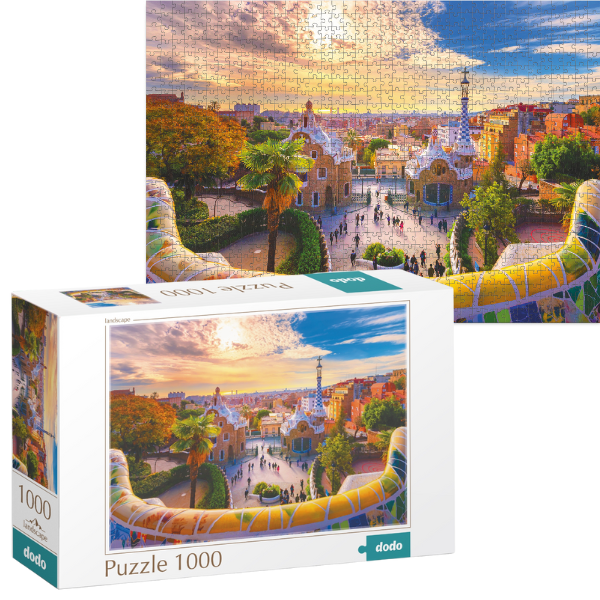 Puzzle “Parcul Güell din Barcelona. Spania”, seria Peisaje, 1000 elem.