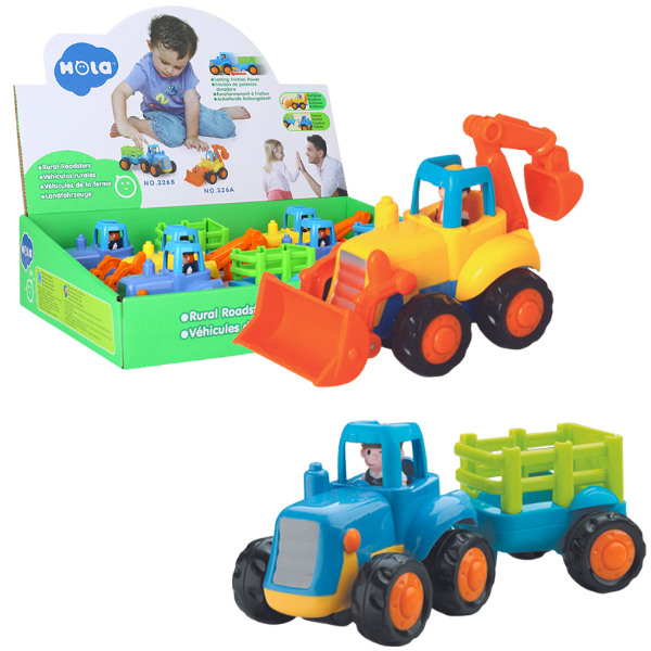 Masinute in asortiment “Buldozer si Tractor”, 2 modele