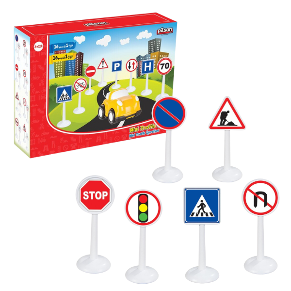 Set de joc “Indicatoare rutiere mini”