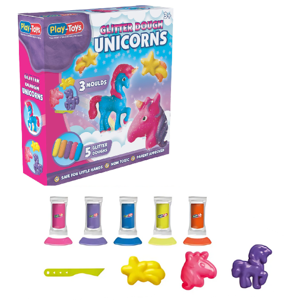 Set de modelare “Unicorn Strălucitor” – 5 culori și forme