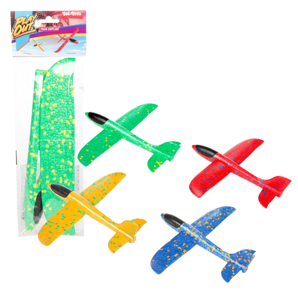 Avion – planor din spumă, 22 cm, în asortiment