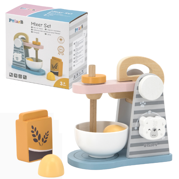 Set de joaca din lemn “Mixer”, 4 piese