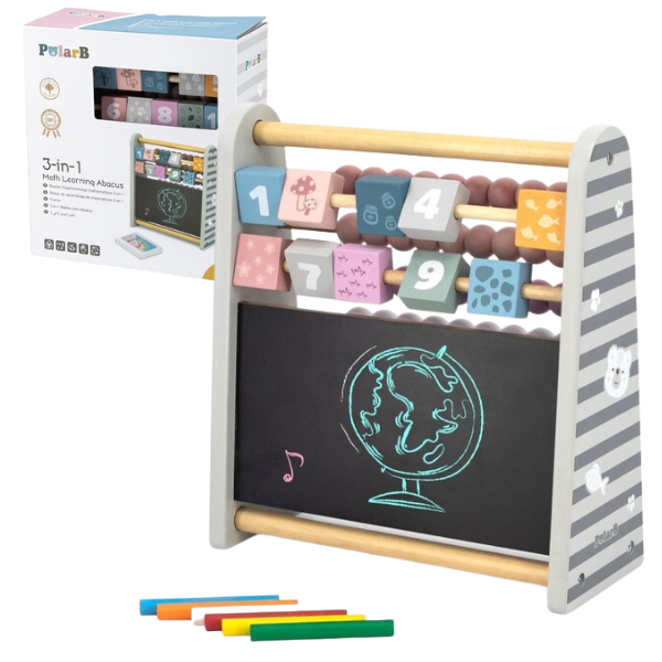 Tablă de desen și abacus 3 în 1