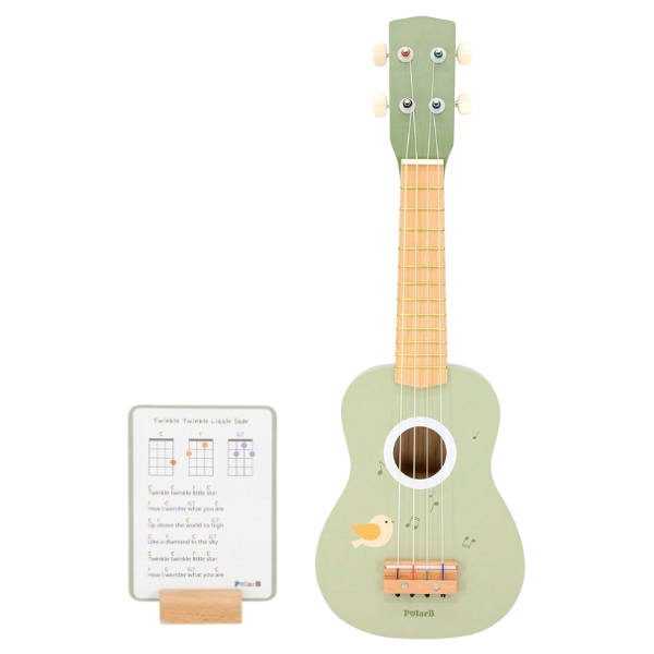 Chitară-ukulele din lemn pentru copii “Păsărică”