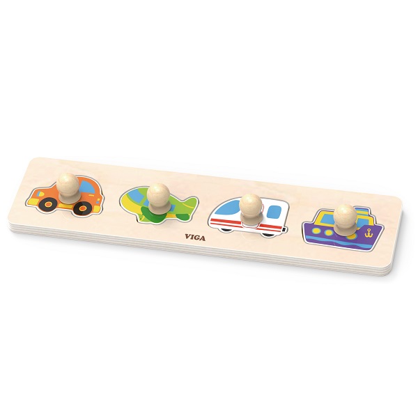 Puzzle din lemn cu buton „Autoturisme”