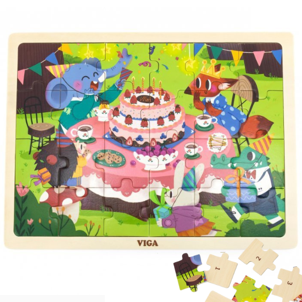 Puzzle din lemn “Aniversare”, 24 elem.
