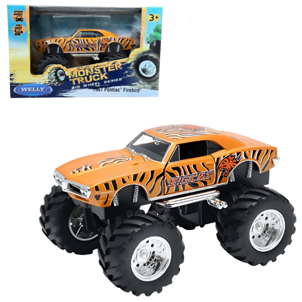 Monster Truck metalic 1:38 1967 Pontiac Firebird, Big Wheel