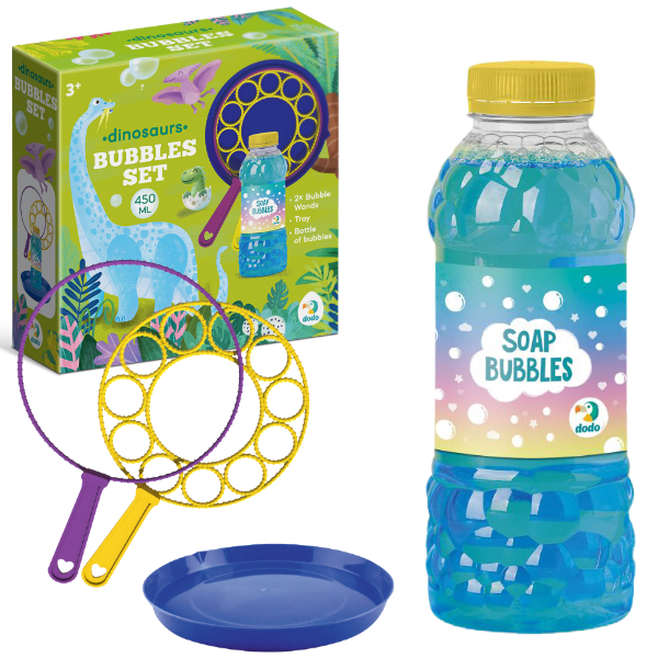 Set pentru baloane de săpun “Dinozauri”, 450 ml