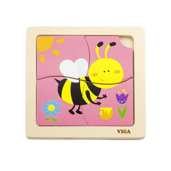 Mini-puzzle din lemn “Albina”