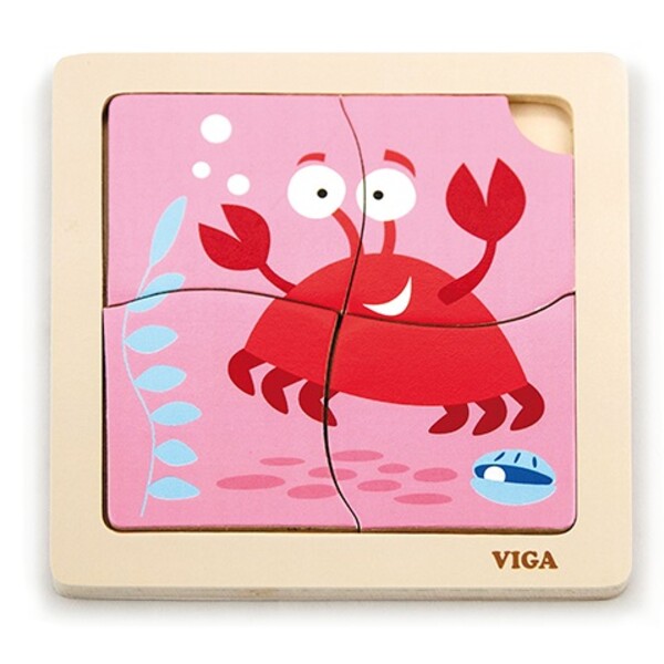 Mini-puzzle din lemn “Crab”