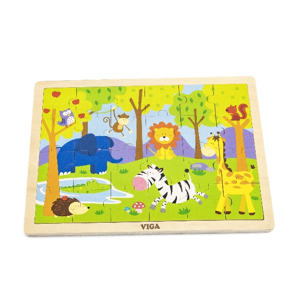Puzzle din lemn “Animăluțe” 24 elem.