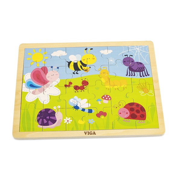 Puzzle din lemn “Parcul de distracții” 24 elem.