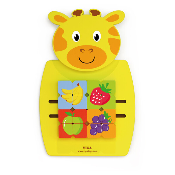 Busyboard (de perete) – „Girafa cu fructe”