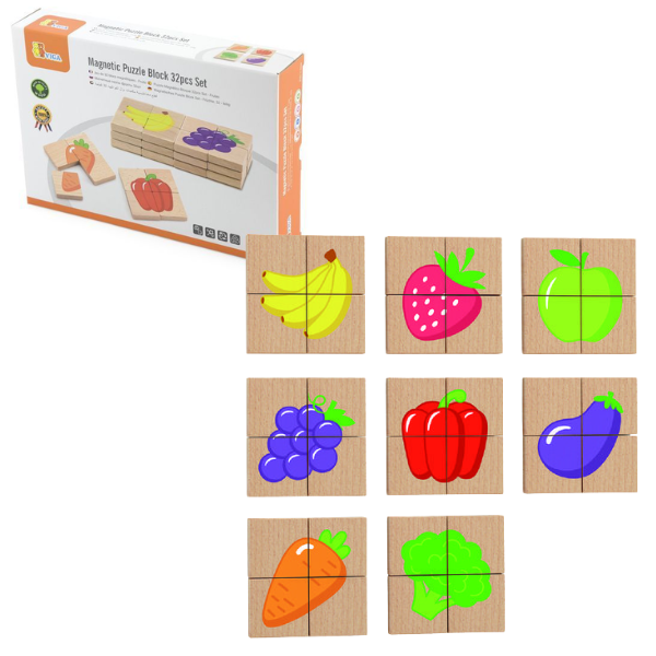 Puzzle-uri magnetice “Fructe” 32 elem.