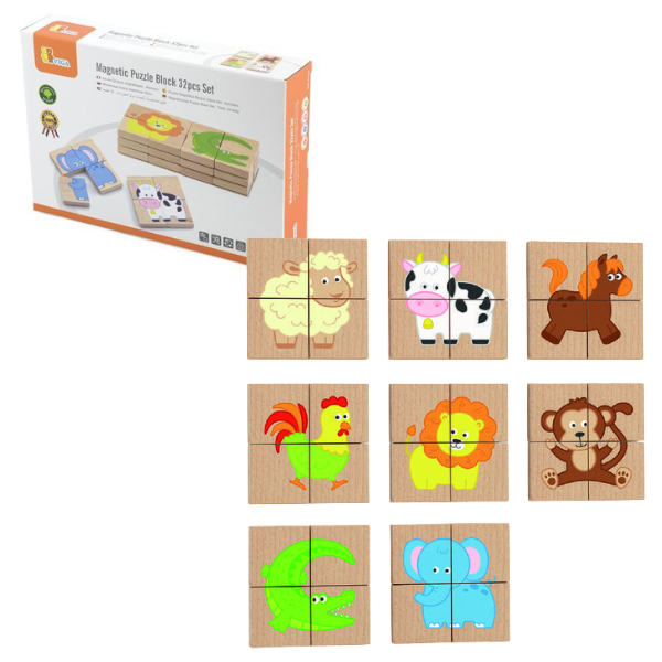 Puzzle-uri magnetice “Animale”32 elem.