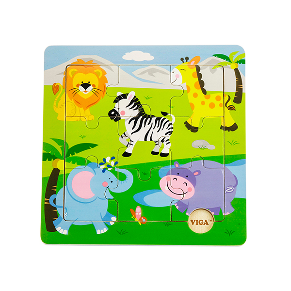 Puzzle din lemn “Safari” 9 elem.
