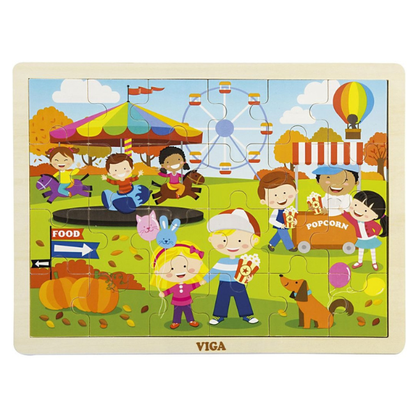 Puzzle din lemn “Anotimpuri: toamna” 24 elem.