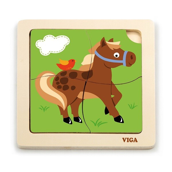 Mini-puzzle din lemn “Cal”