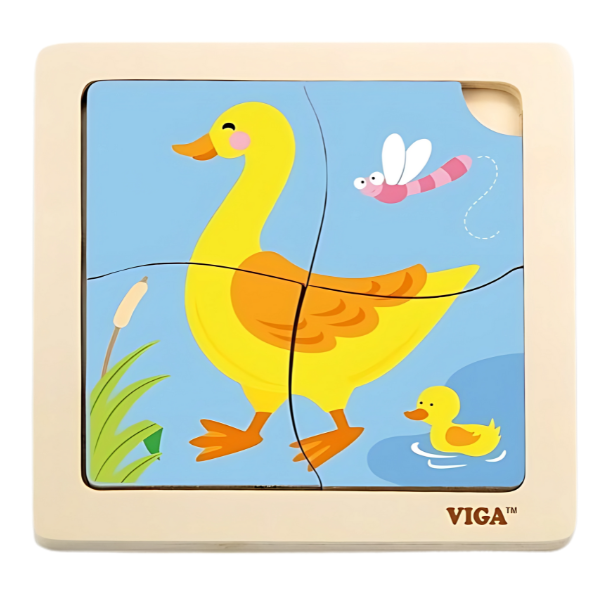 Mini-puzzle din lemn “Rața”