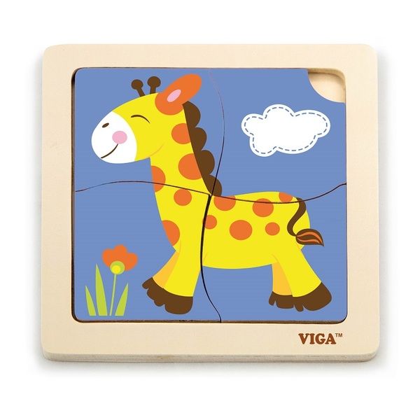 Mini-puzzle din lemn “Girafa”