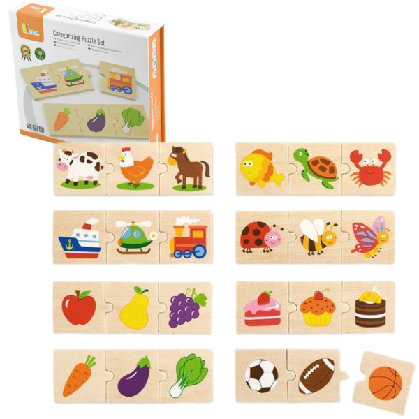 Joc logic de puzzle „Categorii”, 24 elem.