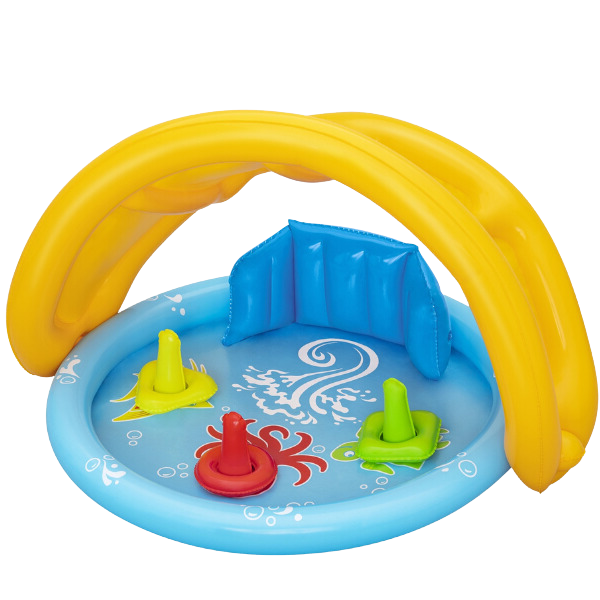 Bestway Piscină gonflabilă pentru copii cu baldachin “Scoica de mare” 115x89x76 cm, 45 L, de la 6 luni