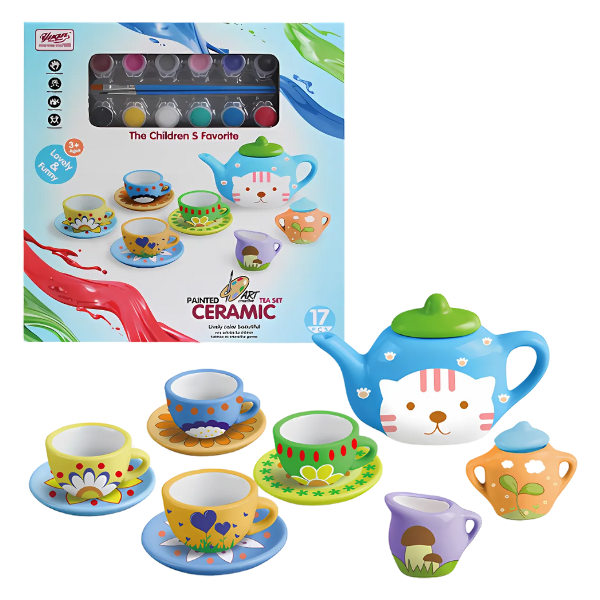 Set de creație „Serviciu de ceai din ceramică”, 17 piese