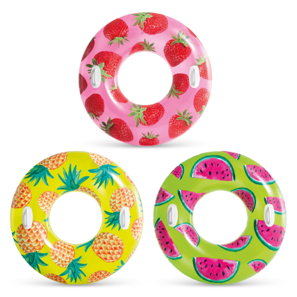 INTEX Cerc gonflabil “Fructe tropicale” D 107 cm cu mânere, până la 80 kg, 9+, 3 culori