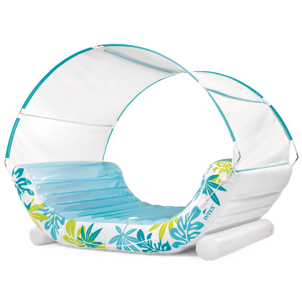 INTEX Plută-saltea gonflabilă “Tropical Lounge” cu baldachin 224x150x165cm, până la 200kg