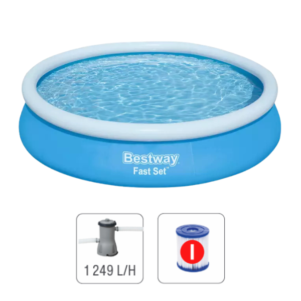 Bestway Piscină gonflabilă Fast Set cu pompă de filtrare, 366х76 cm, 5377 L