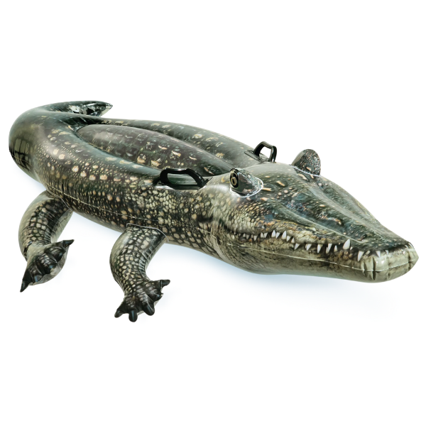 INTEX Plută-saltea gonflabilă “Aligator” cu mânere, 170×86 cm, până la 40 kg, 3+