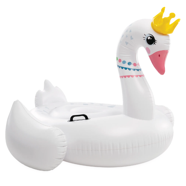 INTEX Plută-saltea gonflabilă “Lebăda regală” cu mânere, 142x137x99 cm, până la 40 kg. 3+