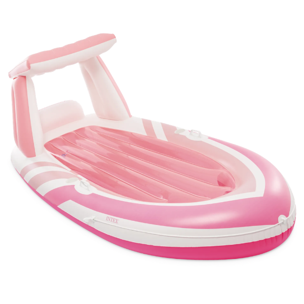 INTEX Plută gonflabilă “Pink Paradise Boat Float”, 257 x 135 cm, până la 100 kg, 8+