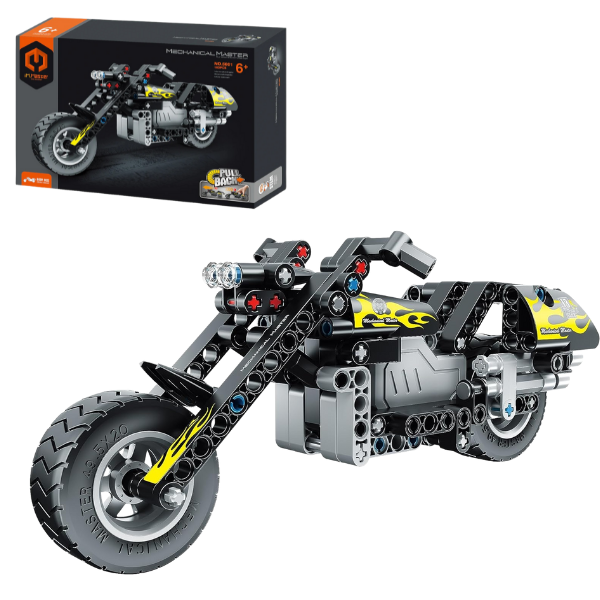 Set de construcție iM Master Mechanical Master „Motocicletă”, cu inerție, 183 piese