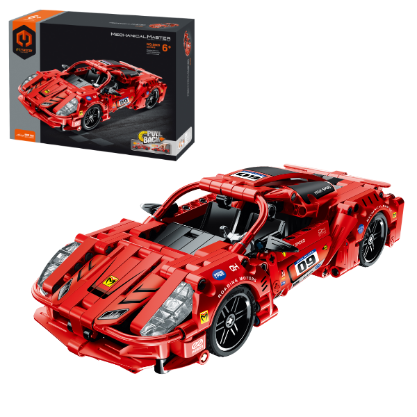 Set de construcție iM Master Mechanical Master „Supercar roșu”, cu inerție, 437 piese