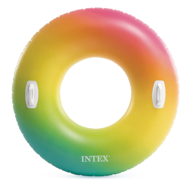 INTEX Cerc gonflabil “Curcubeu ombre” D 122 cm cu mânere, până la 100kg, 9+