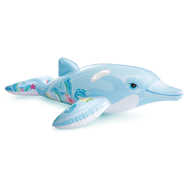 INTEX Plută-saltea gonflabilă “Delfin” cu mânere, 175х66 cm, până la 40 kg, 3+