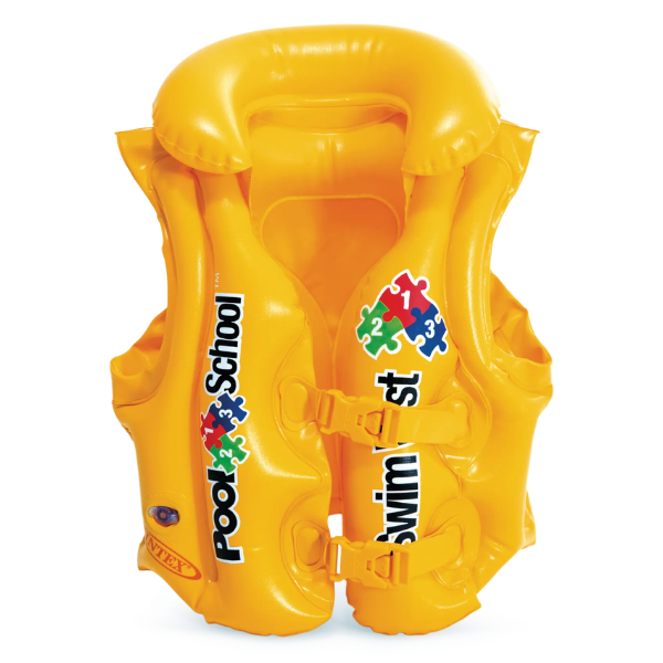 INTEX Vesta de înot gonflabilă “Școala pentru înot”, 50х47 cm, 3-6 ani