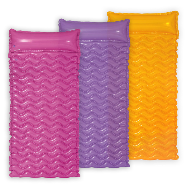 INTEX Saltea de înot gonflabilă cu tetieră “Val” 229х86 cm, până la 100 kg, 3 culori