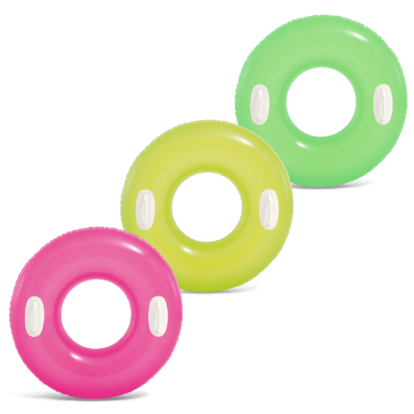 INTEX Cerc gonflabil “Lucios” D 76 cm cu mânere, până la 40 kg, 8+, 3 culori
