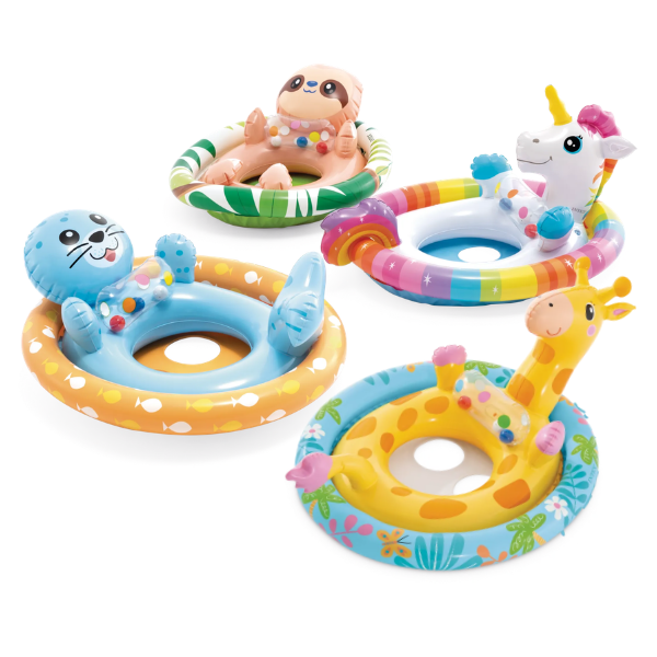 INTEX Cerc gonflabil cu decupaje pentru picioare 91х58 cm, până la 23 kg, 3-4 ani, 4 modele