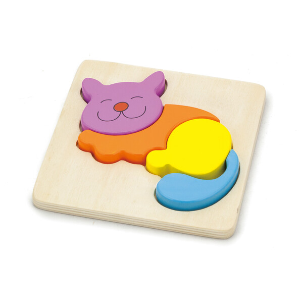 Mini puzzle cu diferite forme “Pisica”
