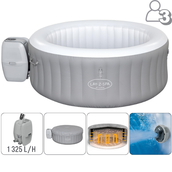 Bestway Jacuzzi SPA St.Lucia AirJet 170x66cm, 605L, 2-3 persoane
