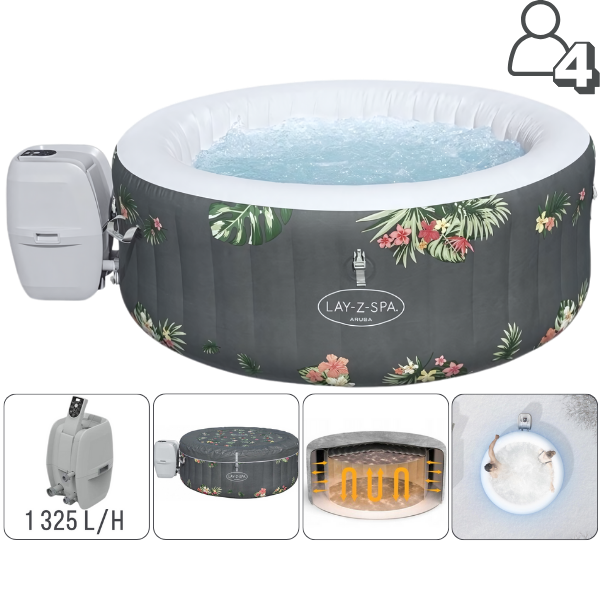 Bestway Jacuzzi SPA Aruba AirJet 170x66cm, 605L, 4 persoane