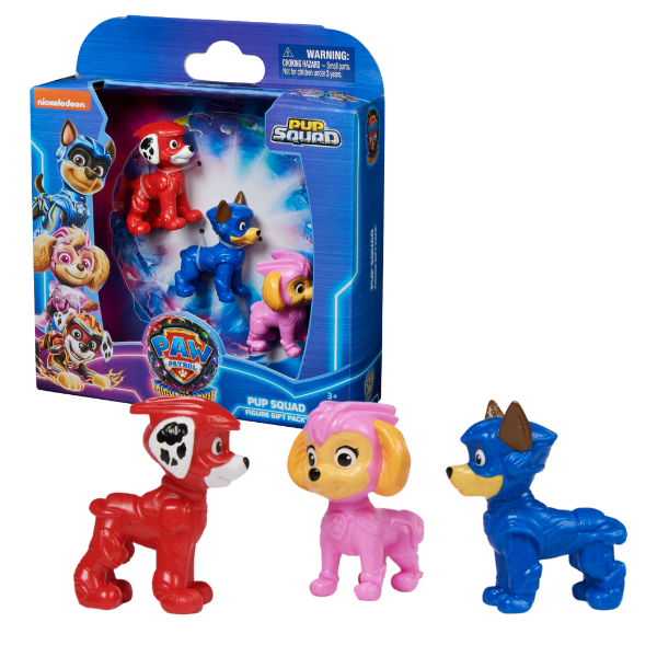 Set de 3 mini-figurine: Skye, Chase și Marshall, seria “Patrula Cățelușilor”
