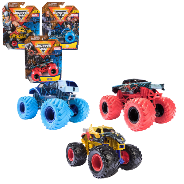 Monster truck Marvel “Monster Jam” 1:64, în as.