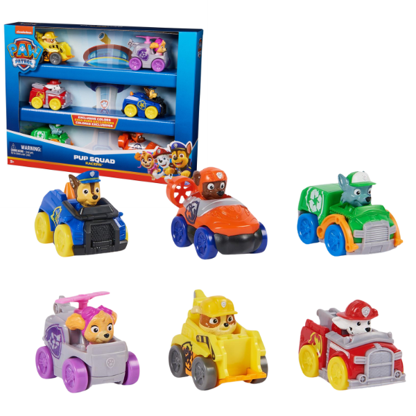 Set de 6 mașinele: Pup Squad Racers, seria “Patrula Cățelușilor”