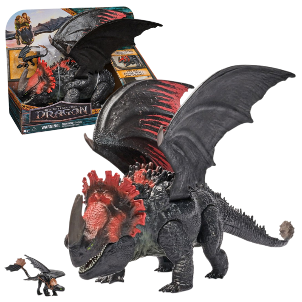 Figurină dragon Red Death cu mini-Toothless “Cum să îți dresezi dragonul”