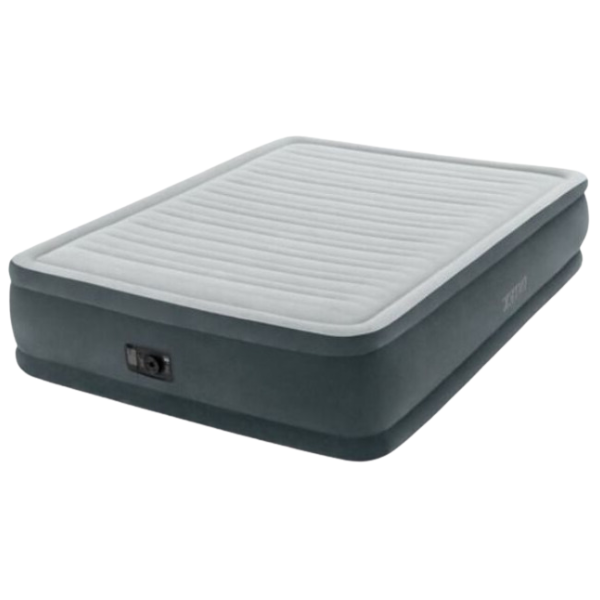 INTEX Pat gonflabil “Velur Comfort-Plush” 152х203х46 cm cu pompă încorporată 220V, până la 272 kg